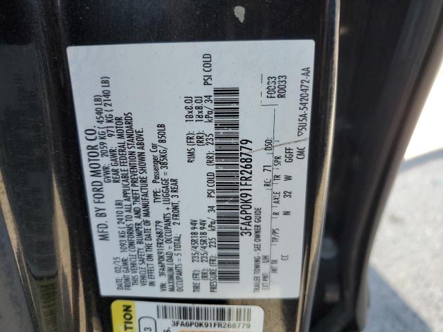 3FA6P0K91FR268779 Ford Fusion Titanium