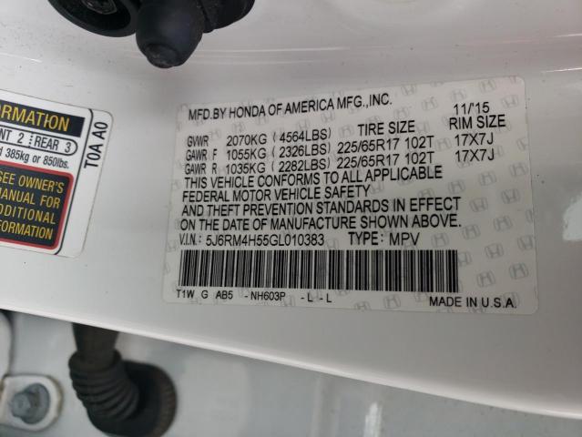 2016 HONDA CR-V EX - 5J6RM4H55GL010383