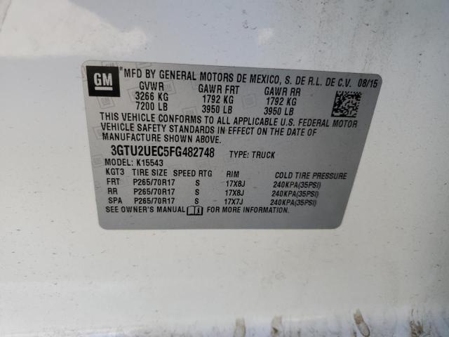 3GTU2UEC5FG482748 GMC Sierra K1500 Sle