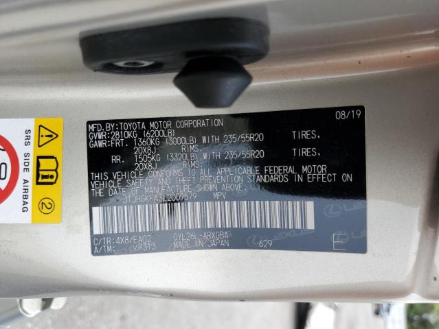2020 LEXUS RX 450H L JTJHGKFA3L2009579