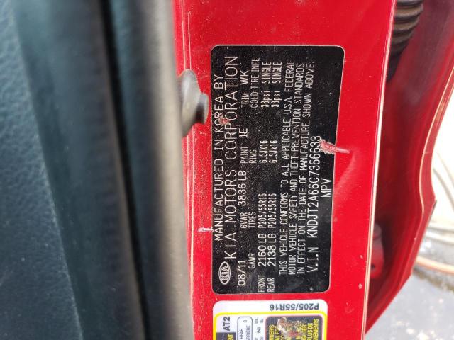 2012 Kia Soul + VIN: KNDJT2A66C7366633 Lot: 68301263