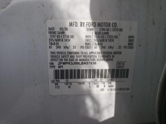 2FMPK3J99LBA57836 2020 FORD EDGE, photo no. 14