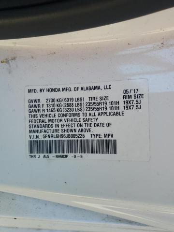 2018 HONDA ODYSSEY EL 5FNRL6H96JB005226