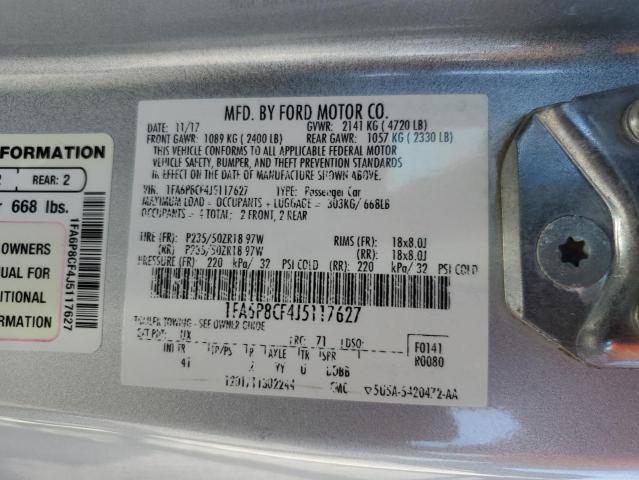 1FA6P8CF4J5117627 Ford MUSTANG GT