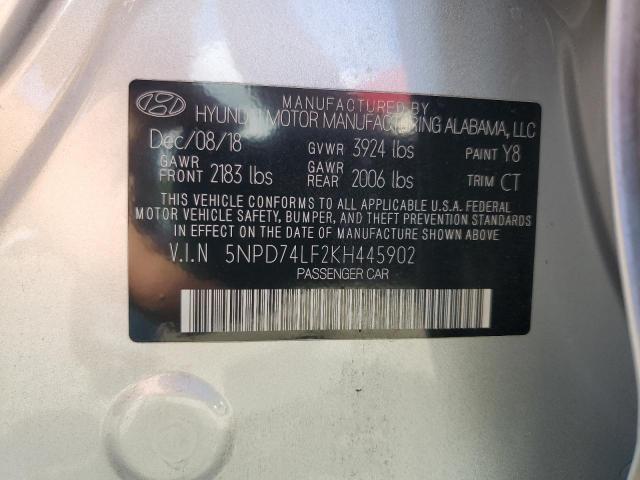 2019 HYUNDAI ELANTRA SE - 5NPD74LF2KH445902