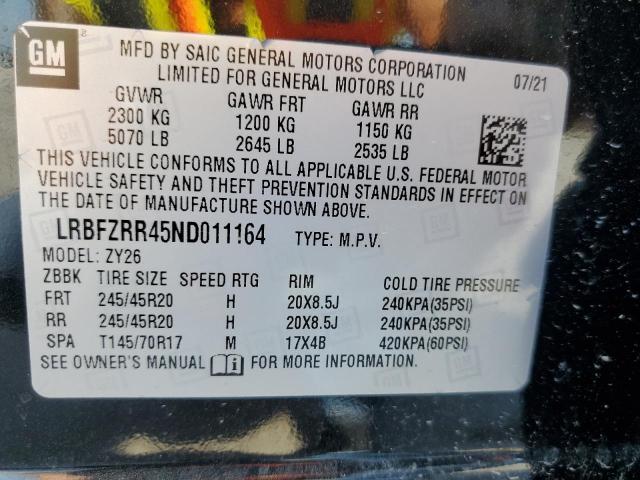 LRBFZRR45ND011164 Buick Envision Avenir
