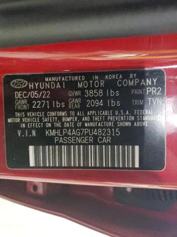 KMHLP4AG7PU482315 | 2023 HYUNDAI ELANTRA LI