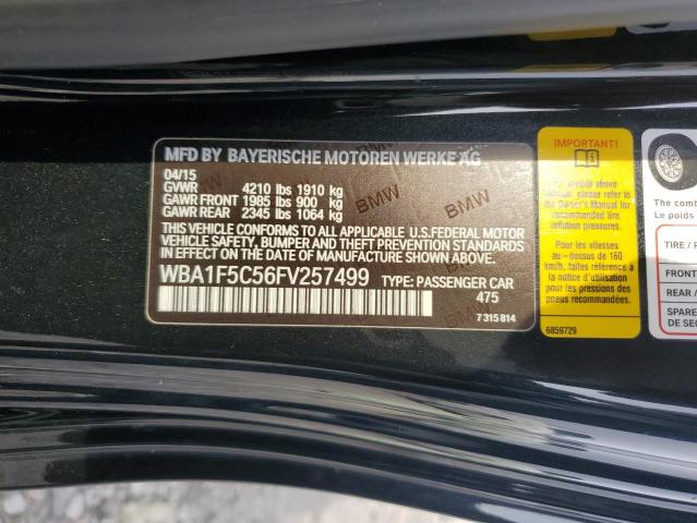 VIN WBA1F5C56FV257499 2015 BMW 2 Series, 228 I no.12