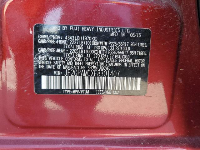 JF2GPAMCXF8301407 Subaru Xv Crosstrek 2.0 Limited