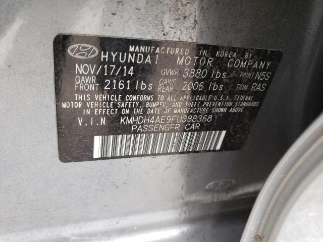 KMHDH4AE9FU388368 Hyundai ELANTRA SE