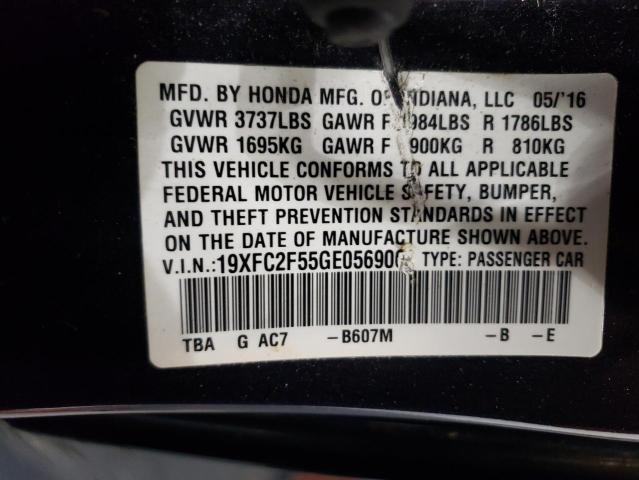 19XFC2F55GE056906 Honda Civic Lx