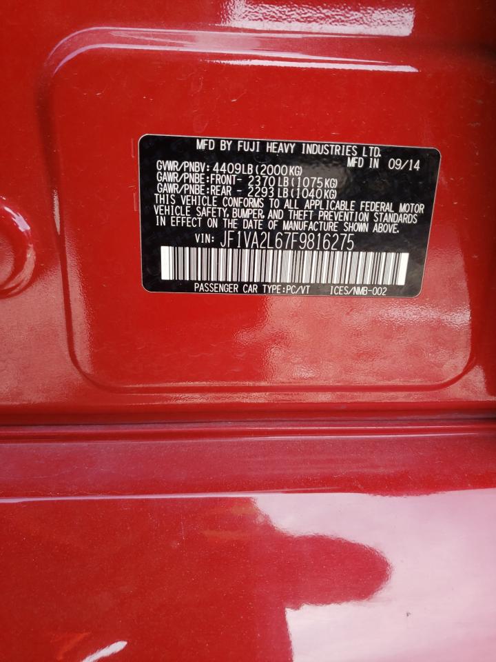 Lot #2133753203 2015 SUBARU WRX STI