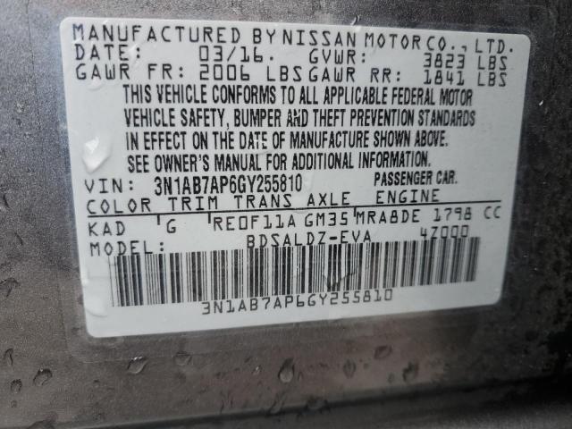 3N1AB7AP6GY255810 Nissan SENTRA S