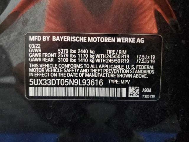 5UX33DT05N9L93616 BMW X4 XDRIVE3 13