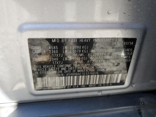 4S4BRBAC1E3276076 Subaru Outback 2.5i