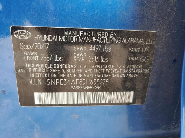 2018 HYUNDAI SONATA SPO - 5NPE34AF8JH655275
