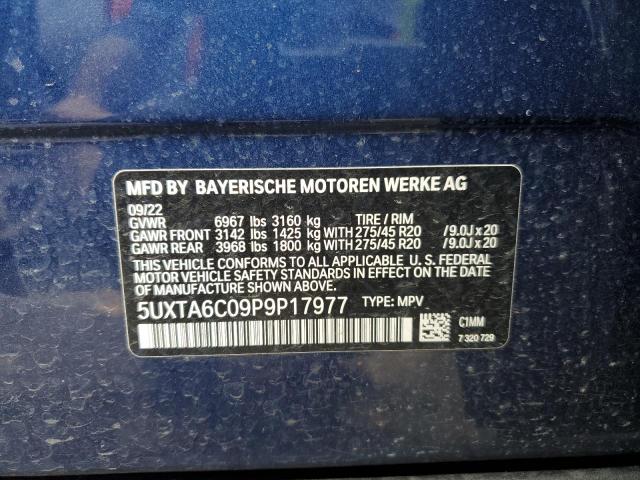 5UXTA6C09P9P17977 2023 BMW X5, photo no. 13