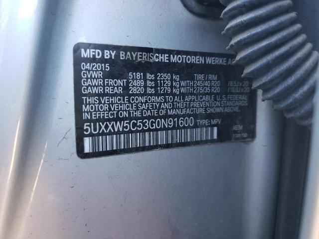 2016 BMW X4 XDRIVE3 - 5UXXW5C53G0N91600