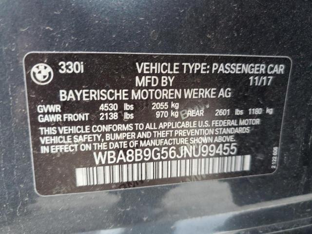2018 BMW 330 I - WBA8B9G56JNU99455