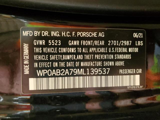 WP0AB2A79ML139537 Porsche Panamera 4s