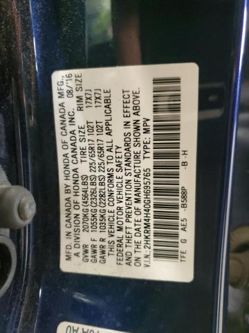 2HKRM4H40GH695765 Honda CR-V SE