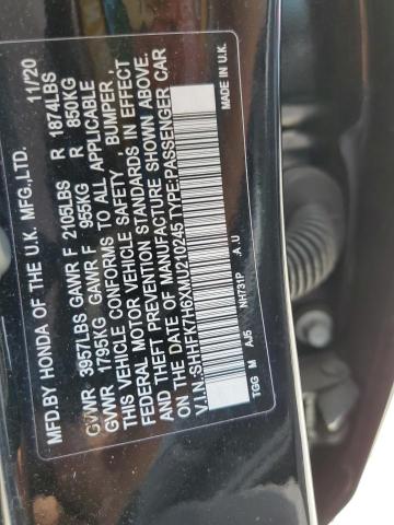 SHHFK7H6XMU210245 | 2021 HONDA CIVIC EX