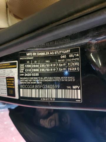 2015 MERCEDES-BENZ GLK 350 4M - WDCGG8JB5FG340599