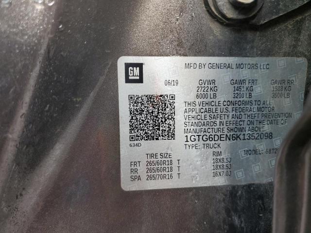 1GTG6DEN6K1352098 GMC CANYON SLT
