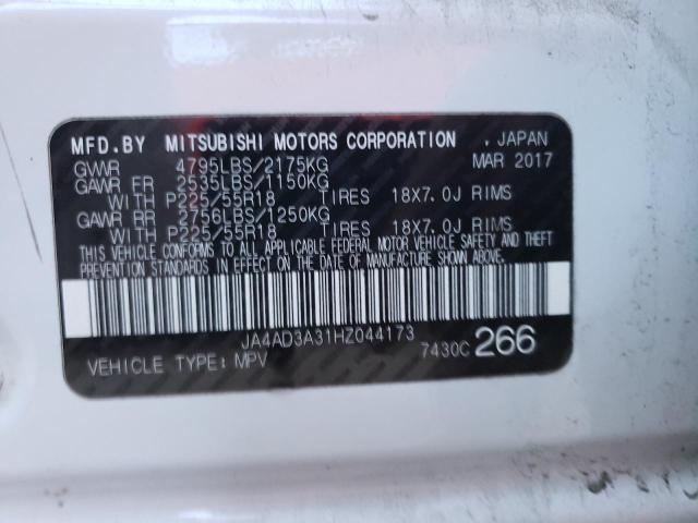 JA4AD3A31HZ044173 Mitsubishi Outlander Se