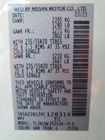 5N1AZ2BS2PC128314 Nissan MURANO SV