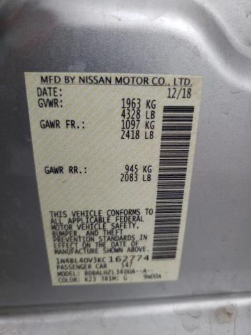 1N4BL4DV3KC162774 Nissan ALTIMA SV