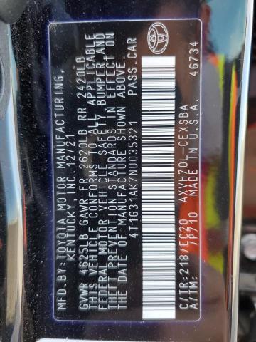 2022 TOYOTA CAMRY NIGH - 4T1G31AK7NU035321