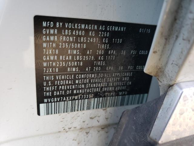 WVGBV7AXXFW573357 | 2015 Volkswagen tiguan s