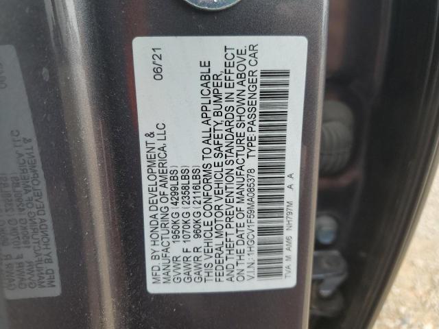 1HGCV1F59MA085378 Honda ACCORD EXL