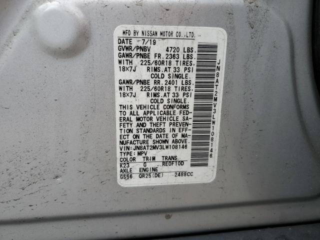 JN8AT2MV3LW108146 Nissan ROGUE S