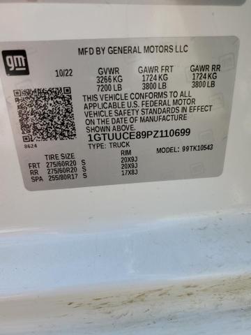 1GTUUCE89PZ110699 GMC Sierra K1500 Elevation
