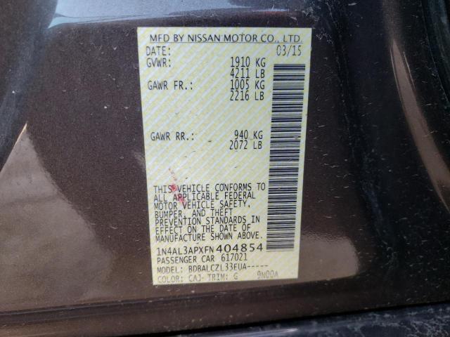 2015 NISSAN ALTIMA 2.5 - 1N4AL3APXFN404854