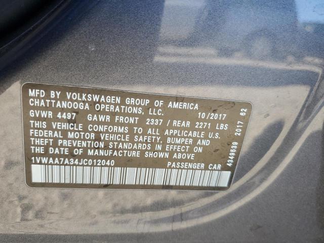 1VWAA7A34JC012040 Volkswagen PASSAT S