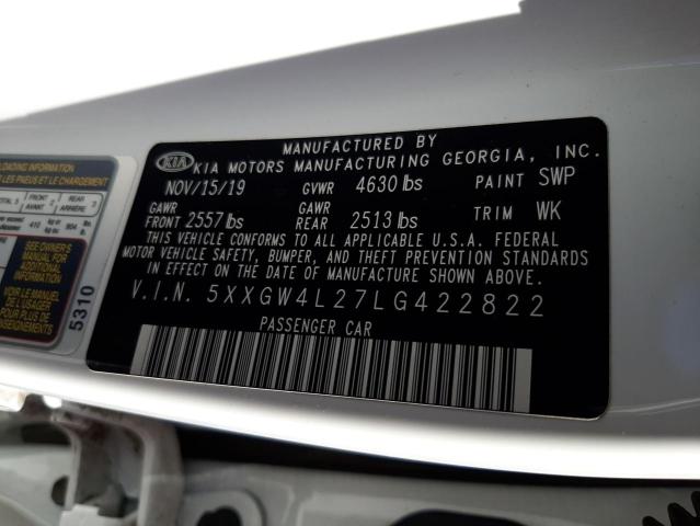 5XXGW4L27LG422822 KIA OPTIMA SX