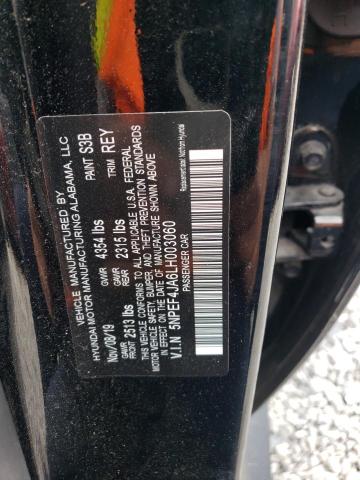 5NPEF4JA6LH003060 Hyundai SONATA SEL