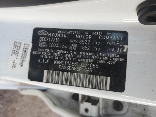 KMHCT4AE6HU274065 Hyundai ACCENT SE