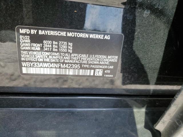 WBY33AW04NFM42395 BMW I4 M50  12