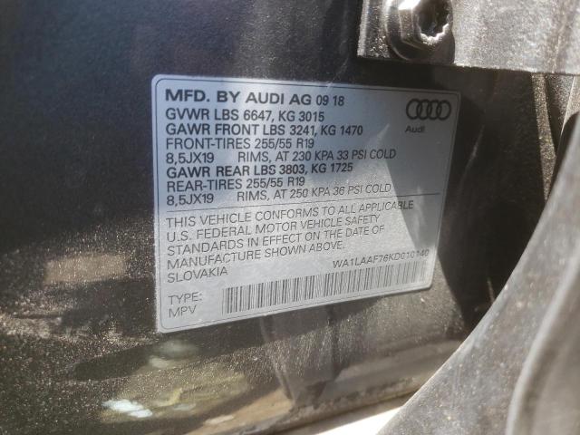 VIN WA1LAAF76KD010140 2019 Audi Q7, Premium Plus no.12