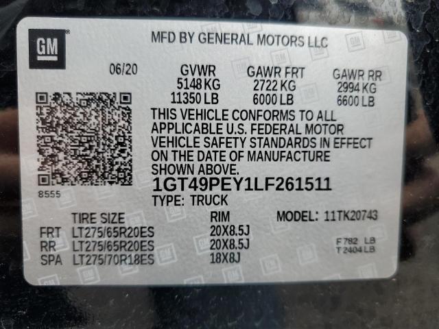 1GT49PEY1LF261511 GMC Sierra K2500 At4