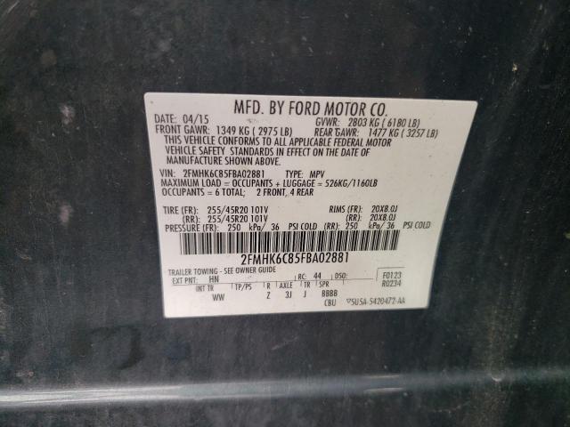 2FMHK6C85FBA02881 Ford FLEX SEL
