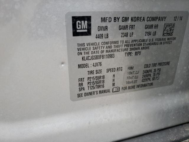 KL4CJGSBXFB110983 Buick Encore