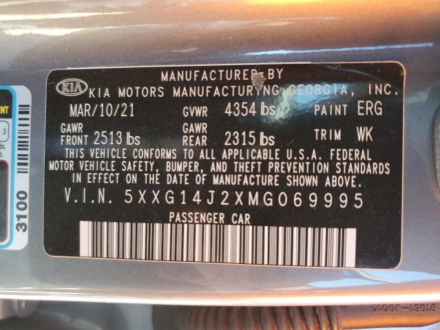 5XXG14J2XMG069995 KIA K5 LXS