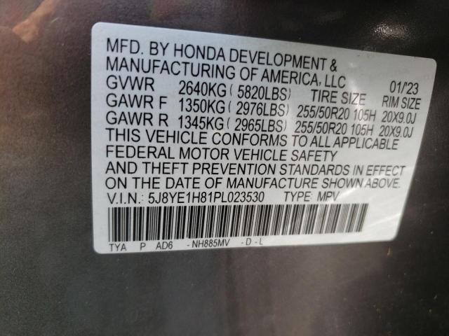 5J8YE1H81PL023530 Acura Mdx Advance