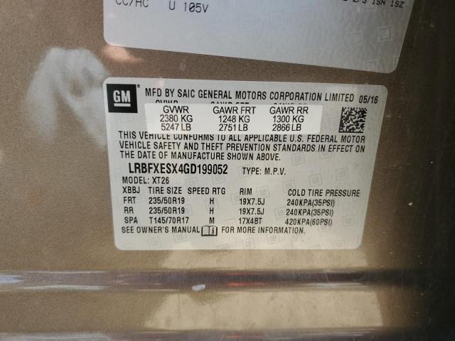 LRBFXESX4GD199052 Buick Envision Premium
