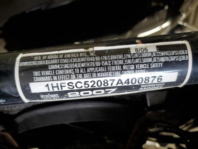 2007 HONDA VTX1300 S 1HFSC52087A400876